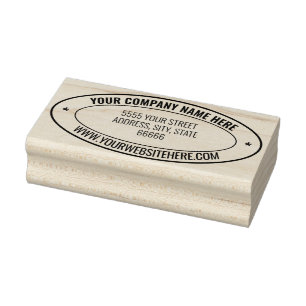 Design Your Own Address Oval Rubber Stamp Example
