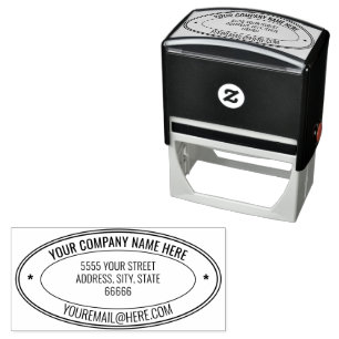 Design Your Own Address Oval Stamp Template