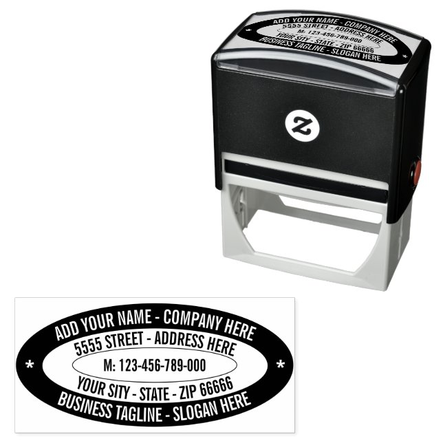 Design Your Own Address Oval Stamp Template (In Situ)
