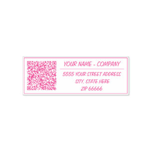 Design Your Own Address QR Code Stamp Example