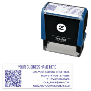 Design Your Own Address QR Code Stamp Template