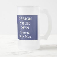 Design Your Own Beer Mug - Blue and White