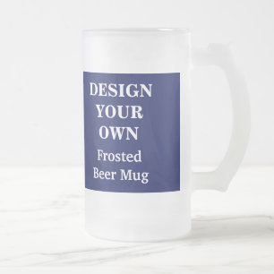 Design Your Own Beer Mug - Blue and White