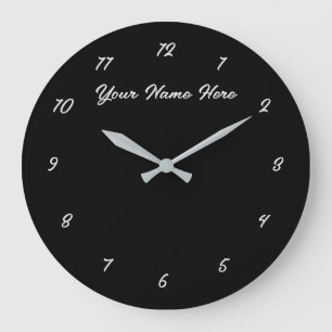 Design Your Own Black Clock Add Text Choose Colour