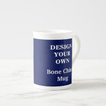 Design Your Own Bone China Mug - Blue