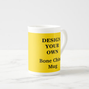 Design Your Own Bone China Mug - Yellow