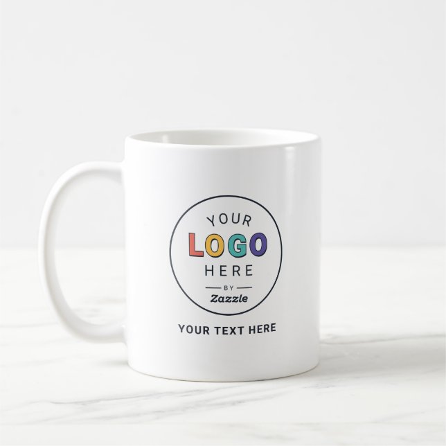 Design Your Own Brand Logo Design Coffee Mug (Left)