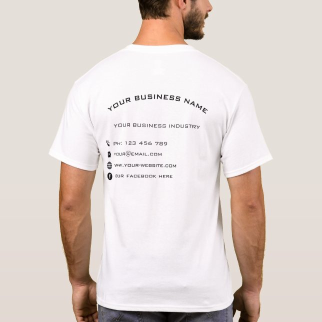 Design Your Own Branded Business T-Shirt Example (Back)
