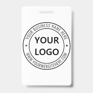 Design Your Own Business Badge Template with Logo ID Badge