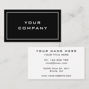 Design Your Own Business Card Black and White