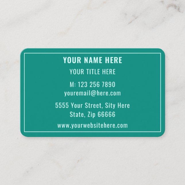 Design Your Own Business Card Example (Front)