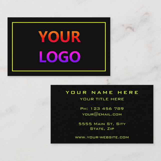 Design Your Own Business Card Template Personalize (Front/Back)