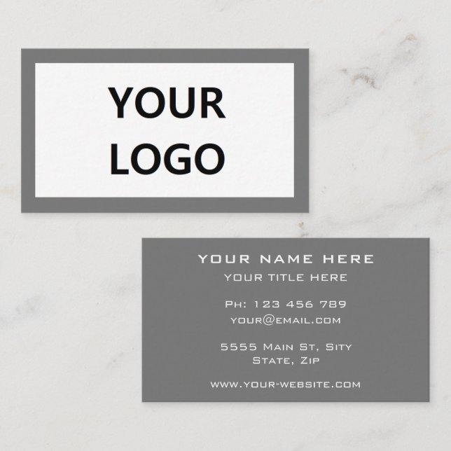 Design Your Own Business Card Template with Logo (Front/Back)