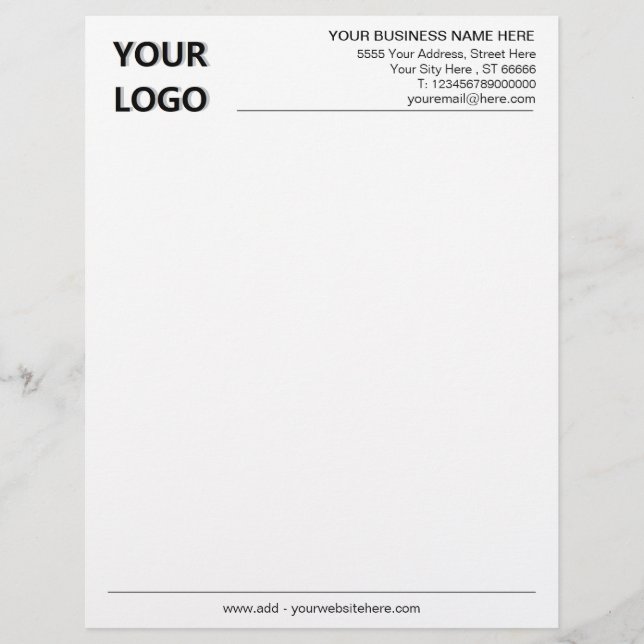 Design Your Own Business Letterhead with Logo (Front)