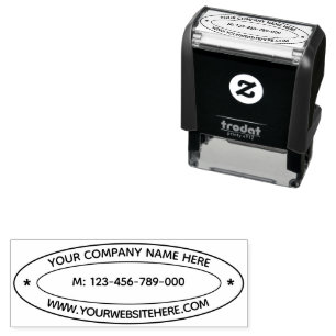 Design Your Own Business Oval Self-inking Stamp