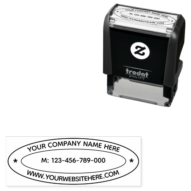 Design Your Own Business Oval Self-inking Stamp (In Situ)