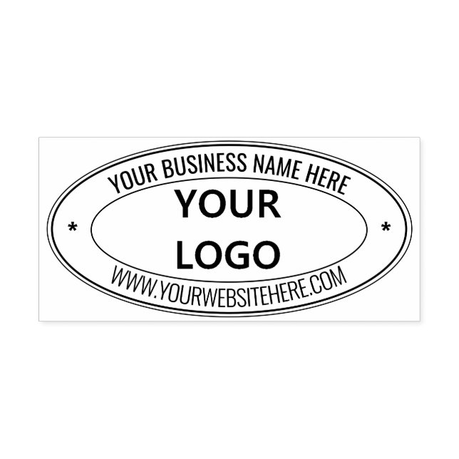Design Your Own Business Oval Sels-inking Stamp (Design)