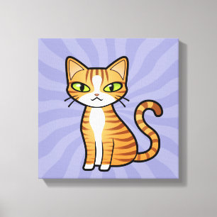 Design Your Own Cartoon Cat Canvas Print