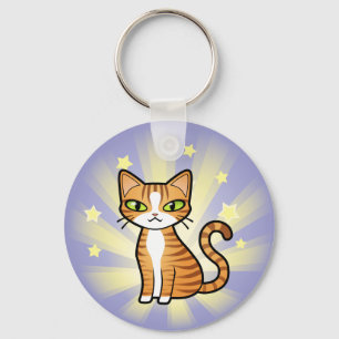 Design Your Own Cartoon Cat Key Ring