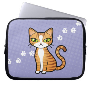 Design Your Own Cartoon Cat Laptop Sleeve