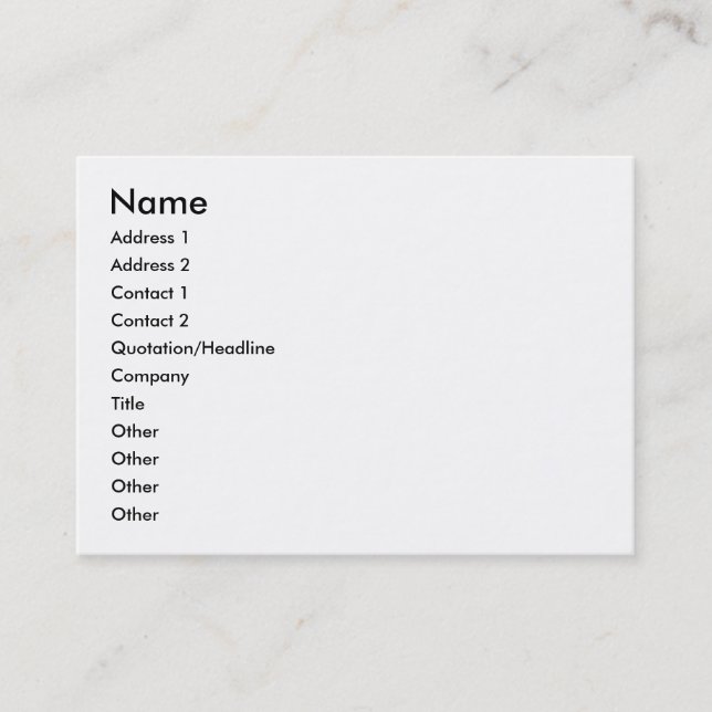 Design Your Own Chubby, 3.5" x 2.5", 100 pack Busi Business Card (Front)