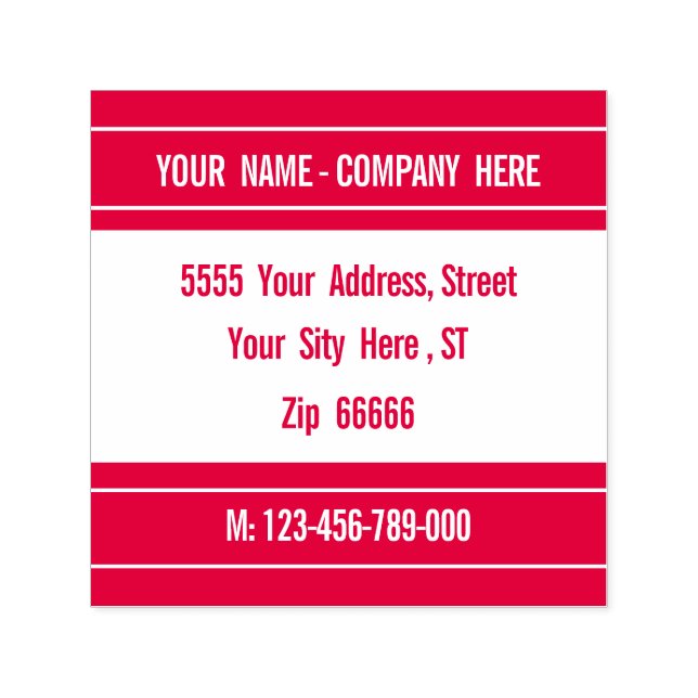 Design Your own Colour Address Self-Inking Stamp (Design)