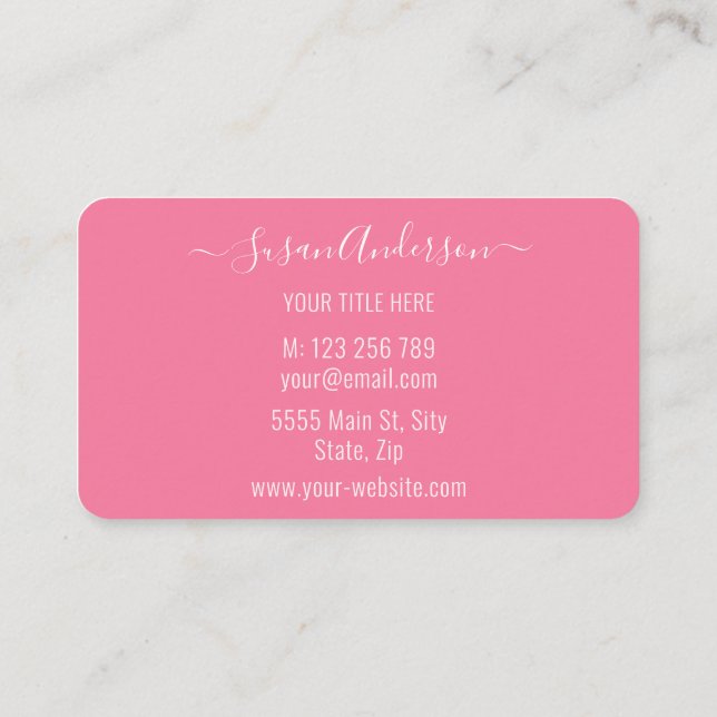 Design Your Own Colour Business Card Template (Back)