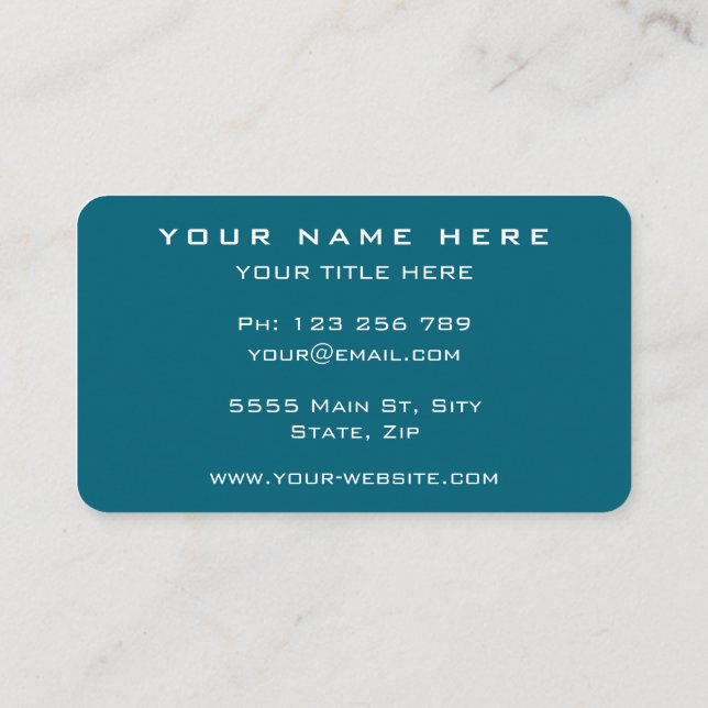 Design Your Own Colour Business Card Template (Back)