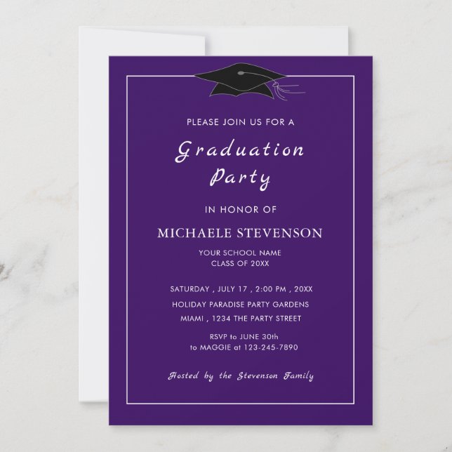 Design Your Own Colour Graduation Invitations (Front)