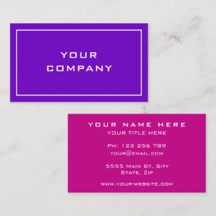 Design Your Own Colours and Fonts Business Card
