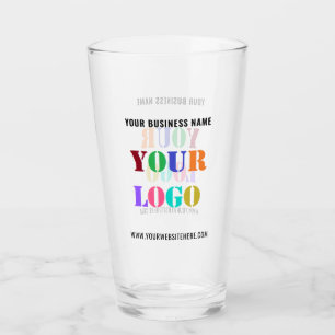 Design Your Own Company Logo Branded Glass Example