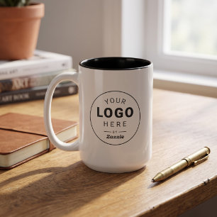 Design Your Own Company Logo Design Two-Tone Coffee Mug