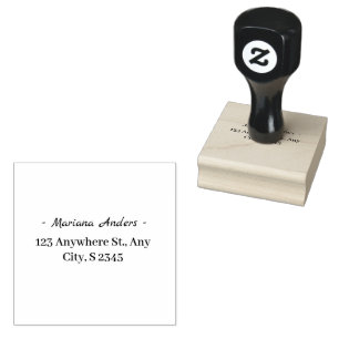 Design Your Own Contemporary Round Return Address  Rubber Stamp