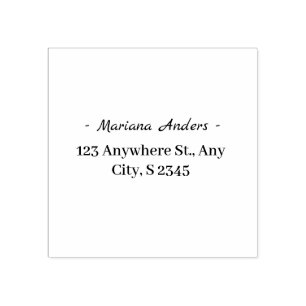Design Your Own Contemporary Round Return Address Rubber Stamp
