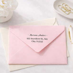 Design Your Own Contemporary Round Return Address Rubber Stamp