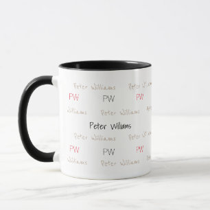 design your own cool name pattern, clean & clear mug