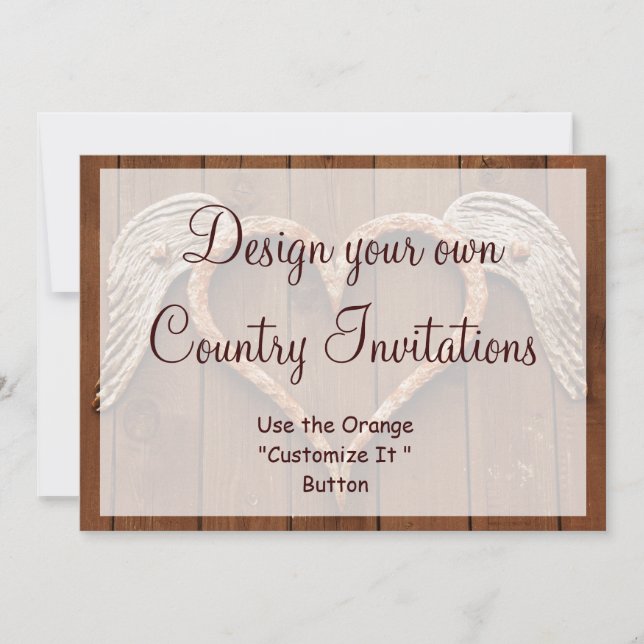 Design your Own Country Invitations Template (Front)