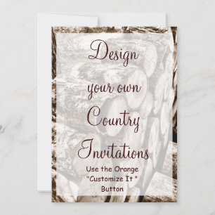 Design your Own Country Invitations Template Wood