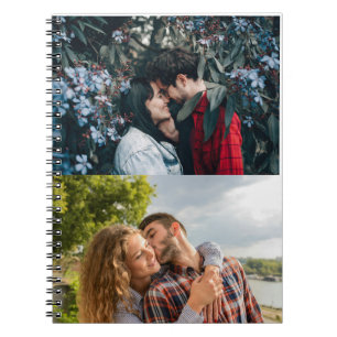 Design Your Own Couple 2 Photo Collage Notebook