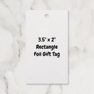 Design Your Own Custom 3.5" x 2" Silver Gift Tags