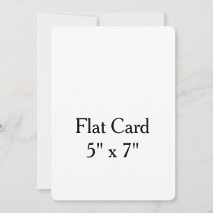 Design Your Own custom 5" x 7" Rounded Flat Card