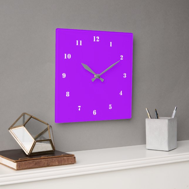 Design Your Own Custom Colour Purple Wall Clock (Office)