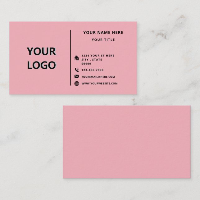Design Your Own Custom Colours Business Card (Front/Back)