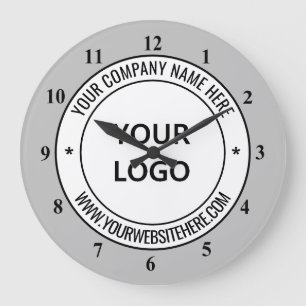 Design Your Own Custom Company Logo Clock Template