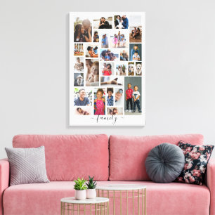 Design Your Own Custom Made Personalised 27 photo Canvas Print