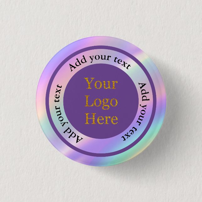 Design Your Own Custom Modern Logo Business  3 Cm Round Badge (Front)