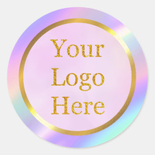 Design Your Own Custom Modern Logo Business Classic Round Sticker