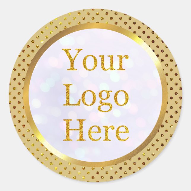 Design Your Own Custom Modern Logo Business Classic Round Sticker (Front)