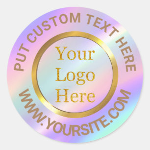Design Your Own Custom Modern Logo Business Classic Round Sticker