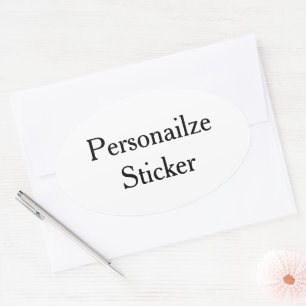 Design Your Own custom Oval Stickers